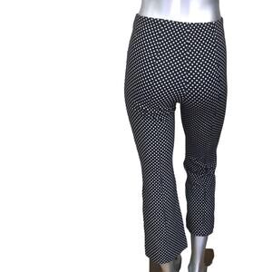 Anthropologie Essential Crop Flare Geometric Print High Rise Trousers Women's S